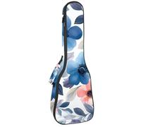 Housse rembourrée pour ukulélé de 1,0 cm d'épaisseur, requins colorés, housse imperméable pour ukulélé de concert avec rangement, Multicolore 04, 25.9x9x3.1in/66x23x8cm, Organiseur de sac