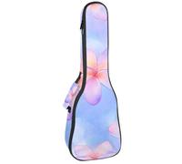 Housse rembourrée pour ukulélé de concert de 23 pouces - Motif aquarelle violette - Imperméable et durable, multicolore 03, 25.9x9x3.1in/66x23x8cm, Organiseur de sac