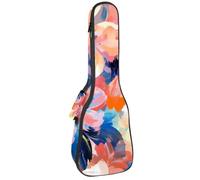 Housse rembourrée pour ukulélé de concert de 58,4 cm avec motif abstrait et fleurs d'été, imperméable et durable, Multicolore 06, 25.9x9x3.1in/66x23x8cm, Organiseur de sac