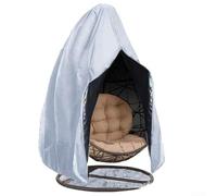 Housse résistante aux intempéries pour chaise suspendue, balançoire en forme d'œuf, utilisation en extérieur avec protection élémentaire fiable, 115 x 195 cm/230 x 200 cm (argent 190T 230 cm)