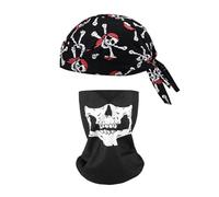 Housse Respirante Pirate 1 pièce, Bandana tête de Mort 1 pièce, Bandana Pirate, écharpe Pirate pour Hommes, Tissu Pirate pour Enfants, Couvre-Chef Pirate pour Femmes