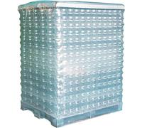 Housse rétractable dimensions 1250+850x1800mm épaisseur 125µ LDPE transparent soufflet latéral
