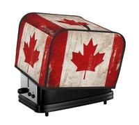 Housse rétro pour grille-pain à 4 tranches - Motif drapeau du Canada - Housse matelassée pour petit appareil électroménager - Avec poignée - Pour la maison, la table et la cuisine