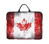 Housse rétro pour ordinateur portable 41,9 x 31 cm Motif drapeau du Canada Double usage professionnel et décontracté Convient pour certains ordinateurs portables
