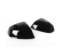 Housse Rétroviseur D'aile Couvercle De Rétroviseur De Voiture Coque D'aile De Porte Latérale Gauche Droite Pour A-udi Q5 Q5L SQ5 FY 2018 - 2024 Q7 SQ7 2016 - 2024 Coques Rétroviseur Voiture(Noir)