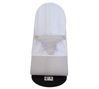 Housse réversible pour transat BabyBjörn Balance et Balance Soft avec le NOM BRODÉ. Plusieurs modèlles et couleurs disponibles (Étoiles Gris)