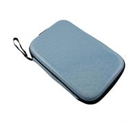 Housse rigide en EVA pour raquette de tennis de table, sac de rangement étanche pour 2 pagaies et 6 balles, boîte de transport de protection avec dragonne (bleu)