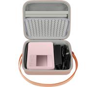 Housse Rigide pour Canon SELPHY CP1500/CP1300/CP1200 imprimante Photo Mobile Mini et kit Papier/Encre Couleur avec Bretelle réglable-Uniquement la Housse- Rose