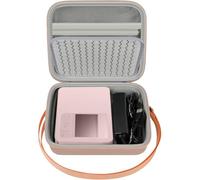 Housse Rigide pour Canon SELPHY CP1500/CP1300/CP1200 imprimante Photo Mobile Mini et kit Papier/Encre Couleur avec Bretelle réglable - Uniquement la Housse- Rose