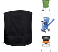 Housse robuste pour déchiqueteuse de jardin compatible avec les déchiqueteuses à bois électriques, 85 x 110 cm, imperméable et résistante aux UV, tissu Oxford noir (420D)