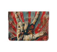 Housse romantique en cuir pour ordinateur portable 13" violet lavande imprimé pour ordinateur portable pour voyage, travail, affaires, Rock and Roll, Taille unique