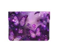 Housse romantique en cuir pour ordinateur portable 13" violet lavande imprimé pour ordinateur portable pour voyage, travail, affaires