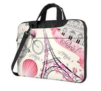 Housse romantique pour ordinateur portable imprimée Tour Eiffel Paris, housse imperméable pour ordinateur portable, housse de transport amusante pour ordinateur portable, 13 pouces