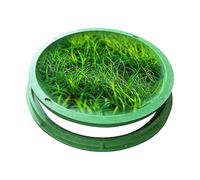 Housse ronde invisible pour fosse septique - Couvercle décoratif pour cour, allée et parking - 70 x 70 cm - Housse de lavabo d'égout robuste et résistante aux intempéries