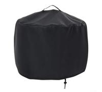 Housse ronde pour foyer en tissu Oxford 420D résistant à la neige - pour housse robuste avec cordon de serrage pour poêle de jardin 92 x 51 cm (420D : 92 x 51 cm)