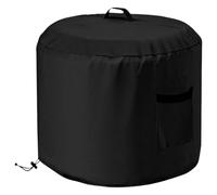 Housse Ronde Pour Foyer Extérieur, Imperméable Housse Ronde de Protection, Tissu Oxford Avec Poignée Supérieure Contre Intempéries Neige Poussière Débris