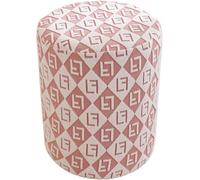 Housse Rondelle Tabouret Extensible Antidérapant Tissu Jacquard Petit Rond Assise Couvre-siège Fond Élastique Protecteur Repose-Pied Meuble Salon(Style A#-Pink,40x35cm/16x14in)
