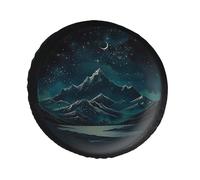 Housse Roue De Secours Entre Les Montagnes Et Les Étoiles Housses De Pneu Imperméables Polyester Couvre-Roues Secours pour Remorque SUV Auto,60-69cm