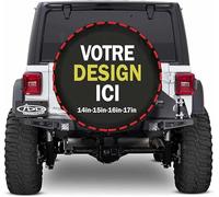 Housse Roue de Secours Personnalisable Housses de Pneu personnalisé avec Photo Texte Logo Photo Protecteurs de Roue universels Anti-poussière pour remorque SUV RV SUV 16 inch