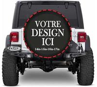 Housse Roue de Secours personnalisé Housses de Pneu Personnalisable Concevez Votre Propre Logo Photo Texte Protecteurs de Roue universels Anti-poussière pour remorque SUV RV SUV 15 inch