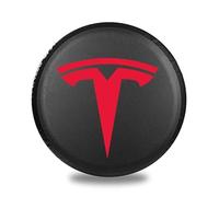 Housse Roue de Secours pour Tesla Model Y 2025 Juniper Allwetter TPE, Imperméable Anti-poussière Housses de Protection Coque Couvre-pneus Voitur Accessoires Extérieurs,15in