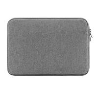 Housse-Sac pour Ordinateur Portable Oxford avec Doublure en Polaire et Fermeture éclair Double，38.5×27×2cm，Compatible with MacBook Pro 16/XPS 17/Legion 5 15.6 inch Laptops，Gris 2