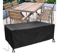 Housse Salon de Jardin 150x100x70cm/LxWxH Protection Bache Table de Jardin, 600D Tissu Oxford Bache Protection Salon de Jardin Exterieur, Résistance au Vent, Anti-UV Housse Table de Jardin