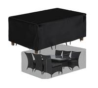 Housse Salon de Jardin Bâche 330x115x74cm/LxBxH Housse de Table d'extérieur en Tissu Oxford imperméable pour Jardin, Coupe-Vent, Anti-UV Housse de Meubles en rotin