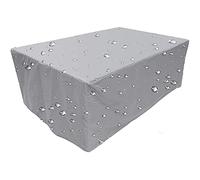 Housse Salon de Jardin Différentes Tailles Protection Bache Table de Jardin Mobilier Extérieur Imperméable Coupe-Vent Anti-UV Résistant Au Froid Housse de Meuble Tissu Oxford Argent 205x90x76cm