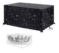 Housse Salon de Jardin Exterieur 275x150x70cm Housse de Meuble Différentes Tailles Rectangulaire Housses pour Mobilier de Jardin- avec Boucle de Verrouillage Bâche Salon de Jardin pour Table Chaise