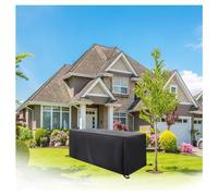 Housse Salon de Jardin Exterieur 400x200x75cm/LxWxH Imperméable Housse Mobilier Jardin Housse de Protection Exterieure Housse Table Jardin Rectangulaire Bâche Table de Jardin Anti-UV Tissu Noir