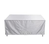 Housse Salon de Jardin Exterieur Housse De Meubles Carrée, D'extérieur Imperméable, Table Avec Protection Contre La Poussière Et Les UV, Garde-pelouse Lourde(Silver,210x140x80)