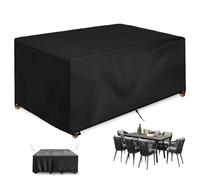 Housse Salon de Jardin Exterieur Impermeable 122x61x72cm Protection Bache Table de Jardin avec Boucle de Verrouillage Anti-UV Coupe-Vent Housses pour Mobilier de Jardin Table Chaise Set