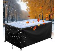 Housse Salon de Jardin Exterieur Impermeable 210x120x100cm/LxlxH Various Sizes Housse Canape de Exterieur, Anti-UV, Bâche Table de Jardin avec Coupe-Vent Boucles, Cordon Ajustable, Noir