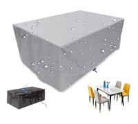 Housse Salon de Jardin,Housse de Protection pour Meuble Table Chaise,étanche Tissu Oxford 210D Extérieur Bache,Anti-UV QIEDOVIEY