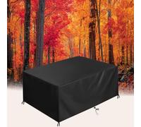Housse Salon de Jardin Imperméable 420D Oxford, 215x175x90cm/LxWxH Bâche Protection Cube et Lounge Extérieur Anti-UV, Couverture Meubles avec Boucles