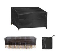 Housse Salon de Jardin Imperméables,130x70x50cm Housses de Meubles de Jardin de Terrasse,420D Oxford Housse de Protection pour Meuble Table Chaise,Couverture de Meuble Extérieur pour Jardin-Noir