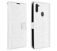 Housse pour Samsung A11 / M11 Porte-carte Fonction Support Vintage blanc