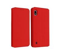 Housse pour Samsung Galaxy A10 Étui Folio Fonction Support Vidéo Rouge