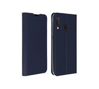 Housse Samsung Galaxy A20e Étui Folio Porte-carte Support Vidéo Bleu nuit