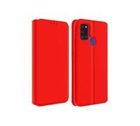 Housse Samsung Galaxy A21s Etui Folio Portefeuille Fonction Support rouge