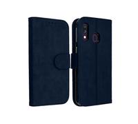 Coque et étui téléphone mobile AVIZAR Housse Samsung Galaxy A40 Etui Portefeuille Support Stand Bleu Nuit