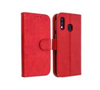Housse Samsung Galaxy A40 Etui Portefeuille Support Stand Rouge