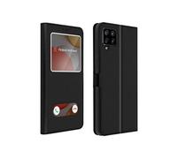 Housse Samsung Galaxy A42 5G Étui Intégral Double Fenêtre Support Vidéo noir