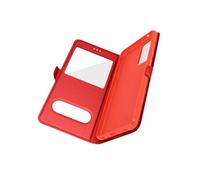Housse pour Samsung Galaxy A52 et A52s avec Double Fenêtre Support Vidéo rouge