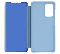 Housse Samsung Galaxy A52 et A52s Clapet translucide Miroir Support Vidéo bleu