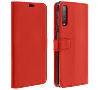 Housse pour Samsung Galaxy A7 2018 Etui Folio Coque Silicone Support Vidéo Rouge