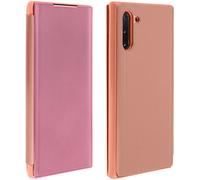 Housse Samsung Galaxy Note 10 Clapet translucide Support Vidéo rose gold