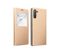 Housse Samsung Galaxy Note 10 Etui à Clapet Fenêtre d'affichage - Or