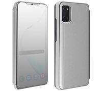 Housse Samsung Galaxy Note 10 Lite Clapet Effet Miroir Support Vidéo argenté